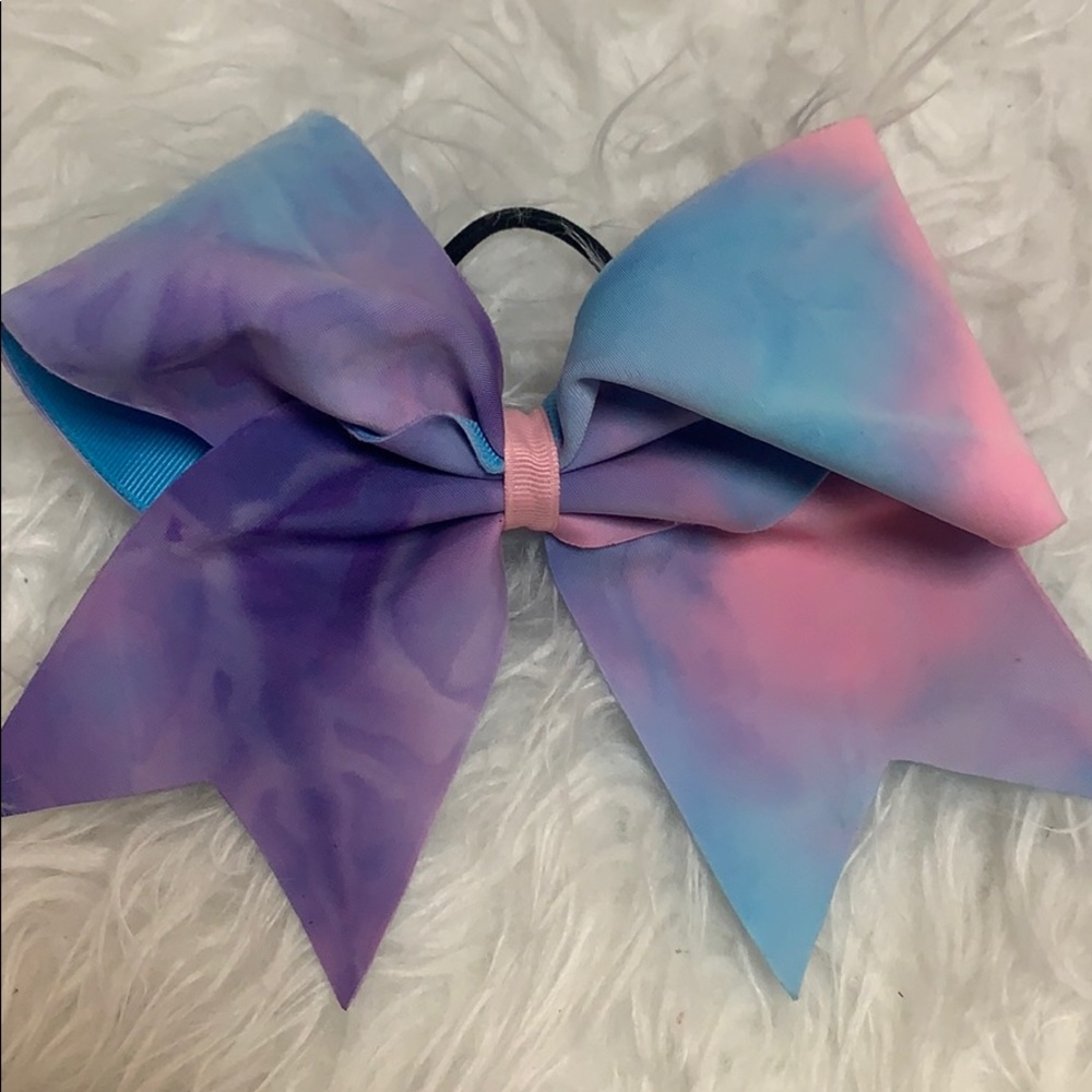 cotton candy cheer bow #cheerbow